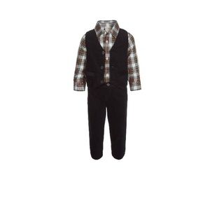 FIRST IMPRESSIONS
Baby Boy Corduroy shirt and vest 3Pc Set